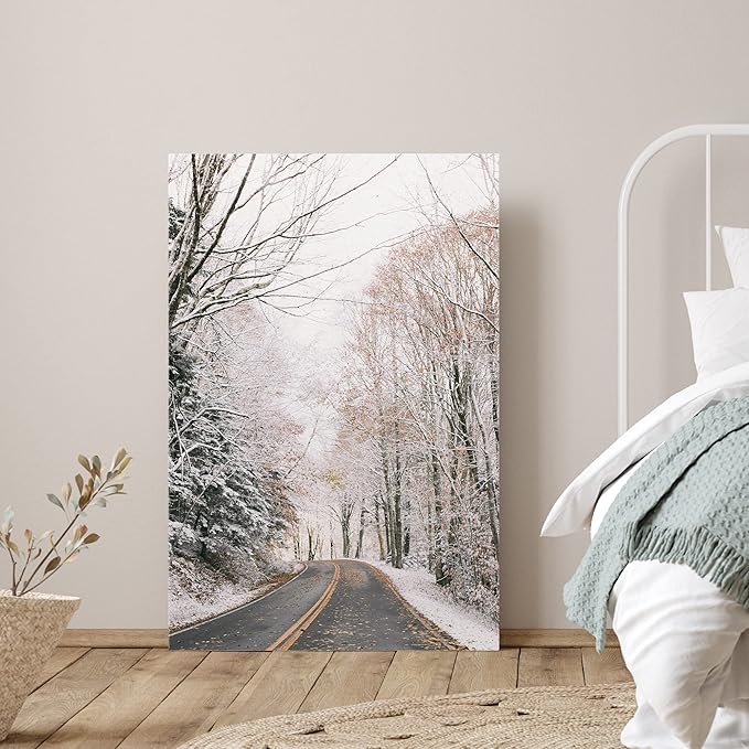 SIGNWIN Canvas Wall Art Woodland Nursery Decor Winter Trees Cool Dramatic Forest Multicolor Nature Photography Rustic - 12x18 inches