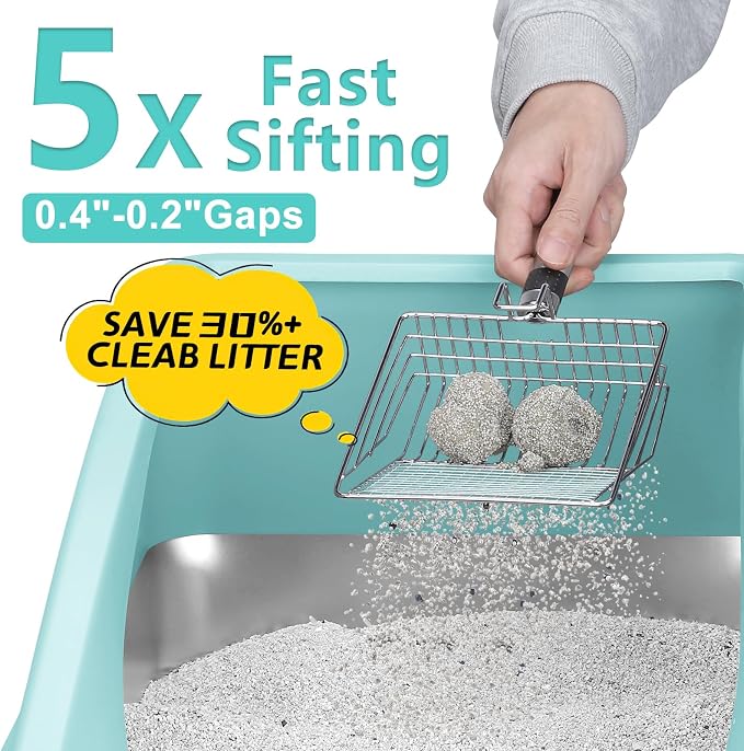 AIPERRO Stainless Steel Litter Box | XL Enclosed Cat Litter Boxs - Image 7