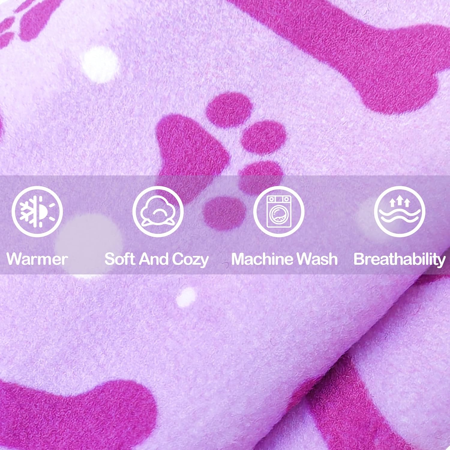 PET SHOW 4 Pack Small Dog Pajamas Paw Bone Patterns Cute Clothes for Medium Dogs Soft Fleece Stretchy PJs 4 Legged Jumpsuit Puppy Cats Onesies Outfits with Sleeve Dachshund Doggies Girl Boy (Large)