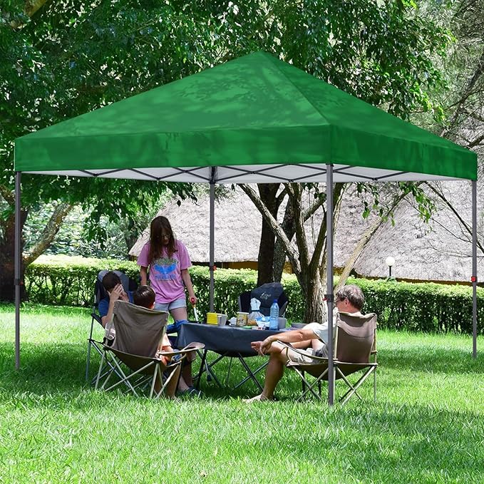 COOSHADE Durable Easy Pop Up Canopy Tent 10x10Ft, Forest Green