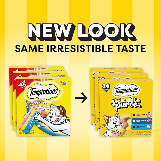 Temptations Creamy Puree Squeezable Lickable Cat Treats, Wet Cat Treats - Image 2