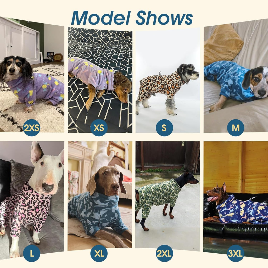ROZKITCH Dog Fleece Jacket Soft Fleece Pullover Pajamas, Pet Windproof Warm Cold Weather Jacket Vest with Reflective Zipper, Jumpsuit Apparel Outfit Clothes for Extra Large Dog Dinosaur 4XL