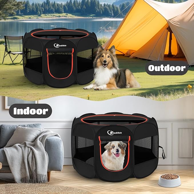 Siedihit Dog Playpen, Large Puppy Pet Playpen, Dog Crate Tent Cage - Image 5