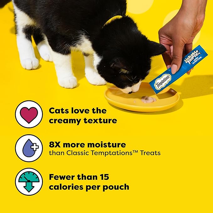 Temptations Creamy Puree Squeezable Lickable Cat Treats, Wet Cat Treats - Image 5