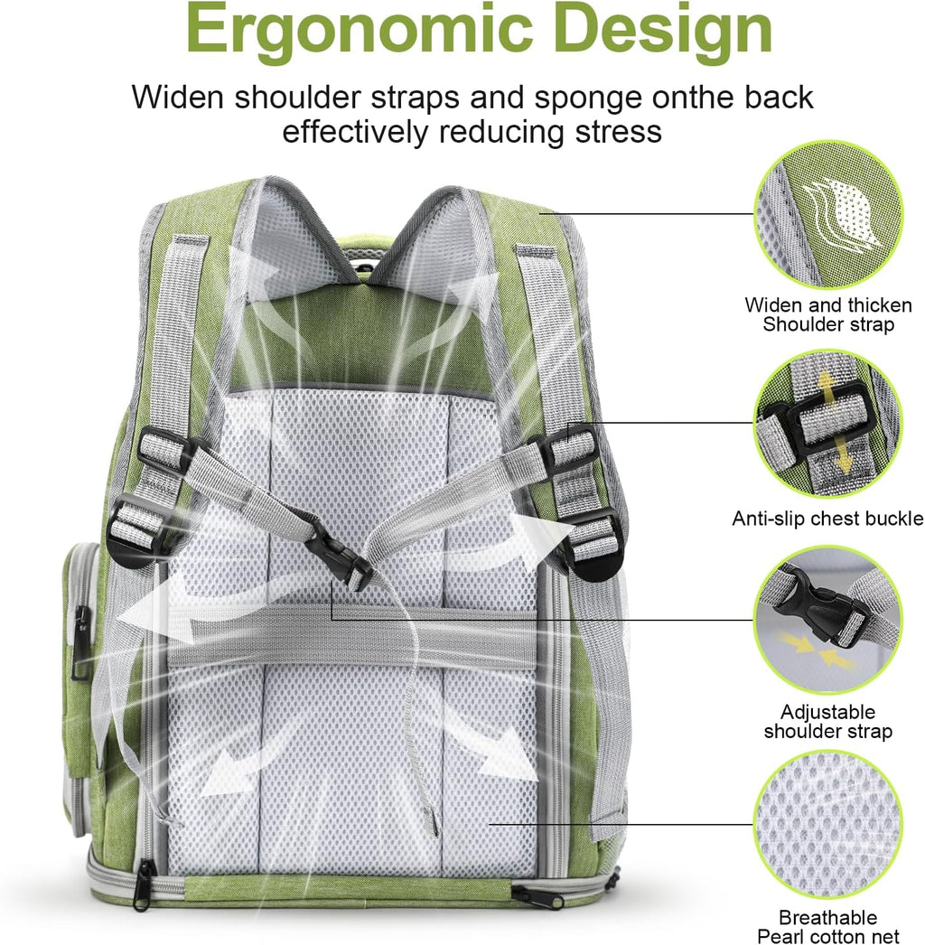 Expandable Cat Backpack,Cat Bubble Backpack Carrier for Carrying Cats, Pets and Small Dogs,Airline-Approved,Designed for Travel, Hiking, Walking,Car
