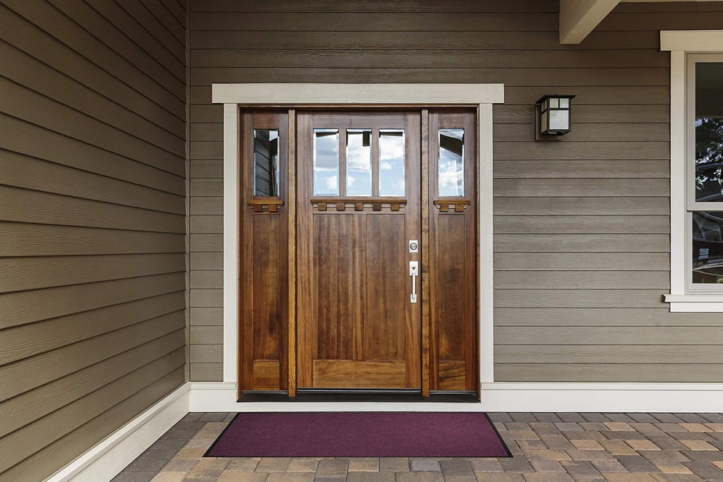 WaterHog Diamond | Commercial-Grade Entrance Mat with Rubber Border – Indoor/Outdoor, Quick Drying, Stain Resistant Door Mat (Bluestone, 4' x 10')