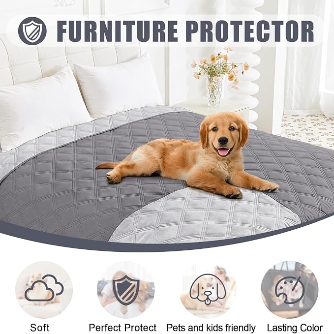 Smiry Waterproof Dog Bed Cover Blanket 82x120, Soft Reversible Pet Blanket - Image 8