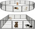 BestPet Dog Playpen 24 Inch 16 Panels Heavy Duty Metal Pet Exercise Pen Indoor by BestPet