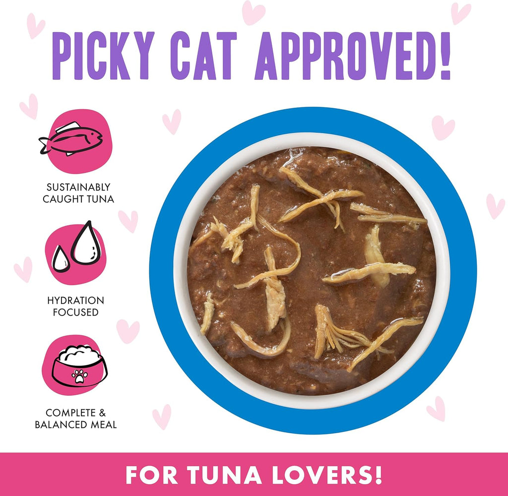 Weruva B.F.F. OMG - Best Feline Friend Oh My Gravy!, Tuna & Chicken Chase Me with Tuna & Chicken, 5.5oz Can (Pack of 8)