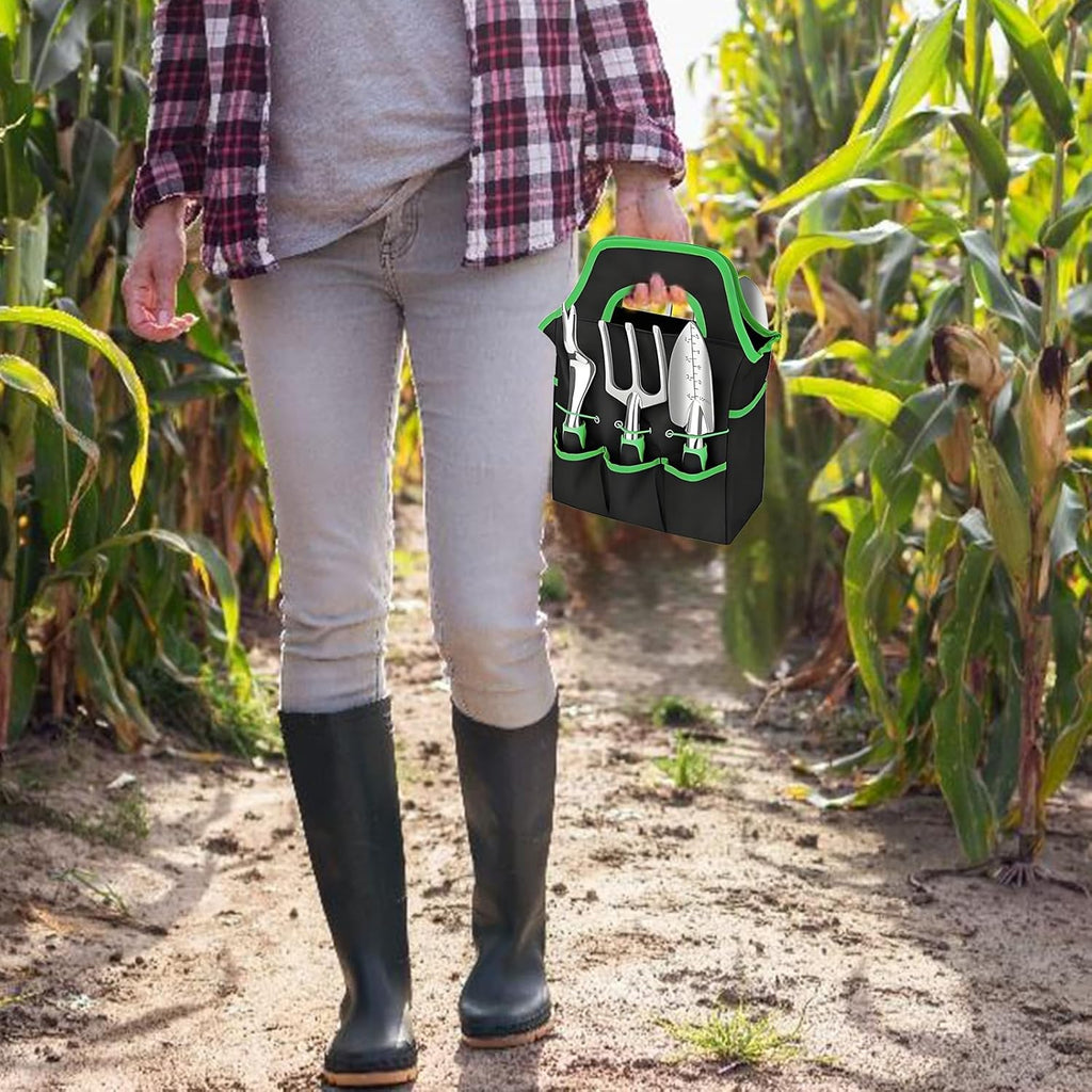 8-Piece Heavy-Duty Gardening Tools with Ergonomic Handles and Storage Bags Make A Wonderful Gift for Parents