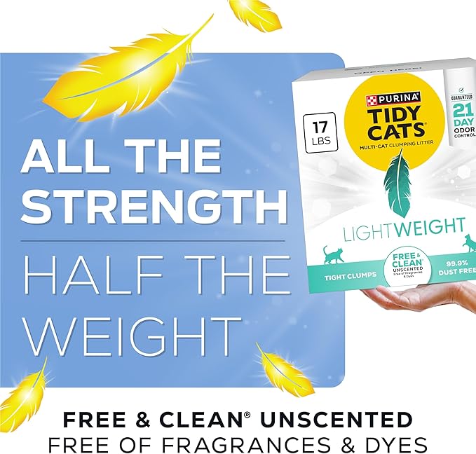Purina Tidy Cats LightWeight Free and Clean Unscented, 99.9 Percent Dust Free - Image 4