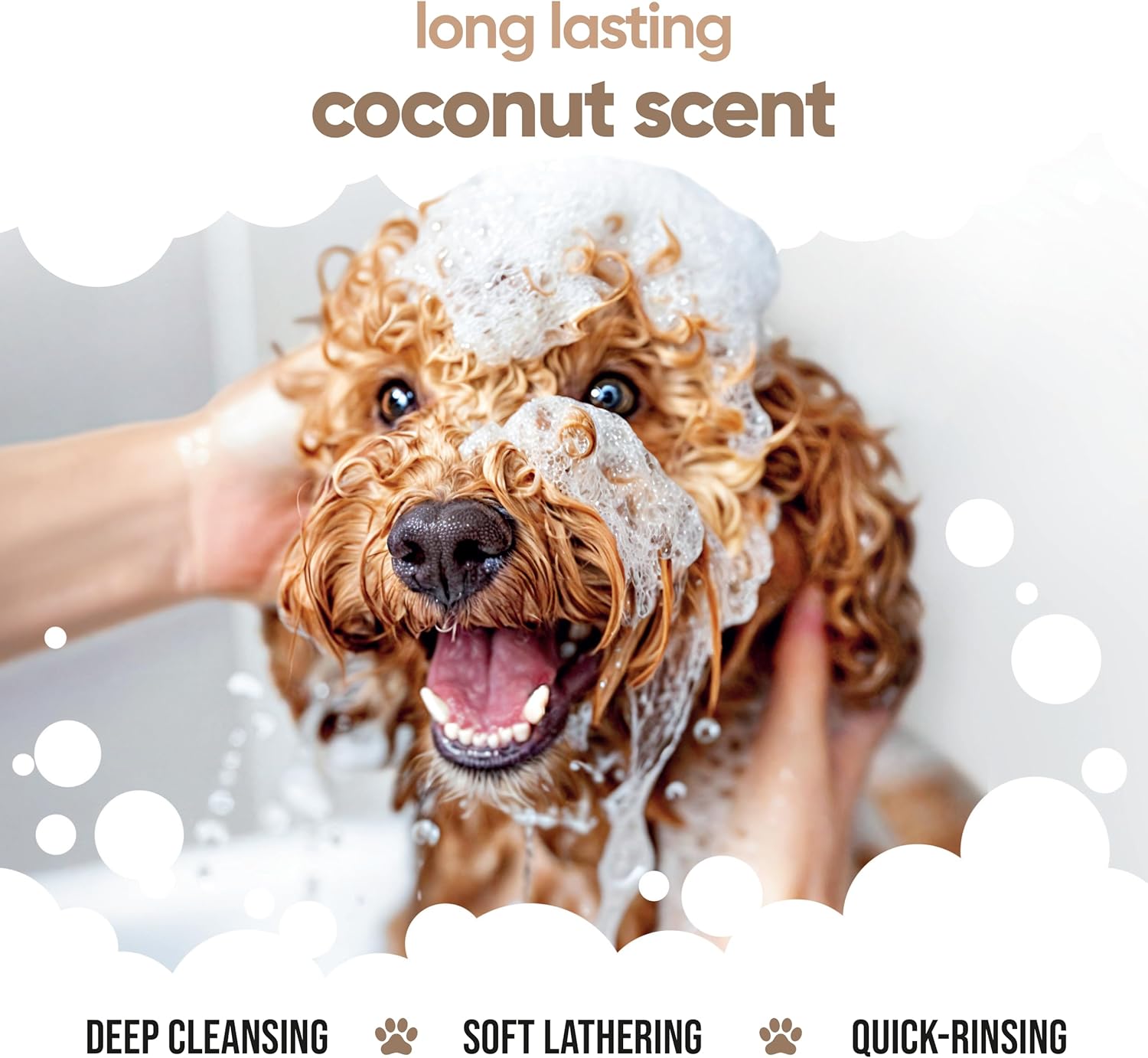 2in1 Dog Shampoo & Conditioner by Buddycare | Coconut Scented | with Aloe Vera and Pro Vitamin B5 (33.8oz)