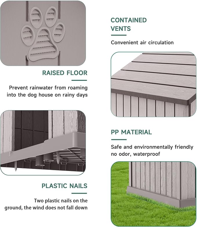 DRATO Large Dog House Indoor Outdoor Waterproof, Puppy Shelter - Image 3
