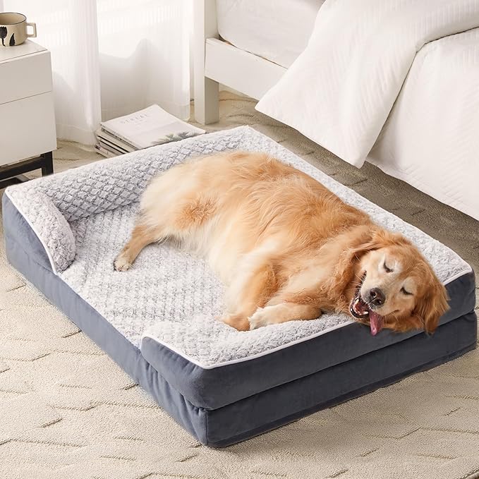 Orthopedic Dog Bed for Large Dogs, Egg Crate Foam Bed for Large Dogs, Equipped - Image 9