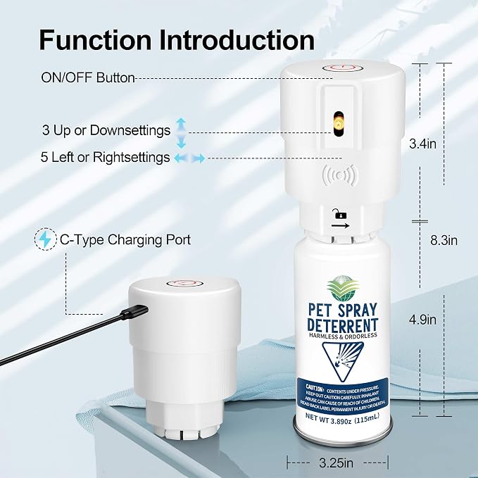 Cat Spray Deterrent System Cat Deterrent Spray, Motion Activated Pet Deterrent - Image 7