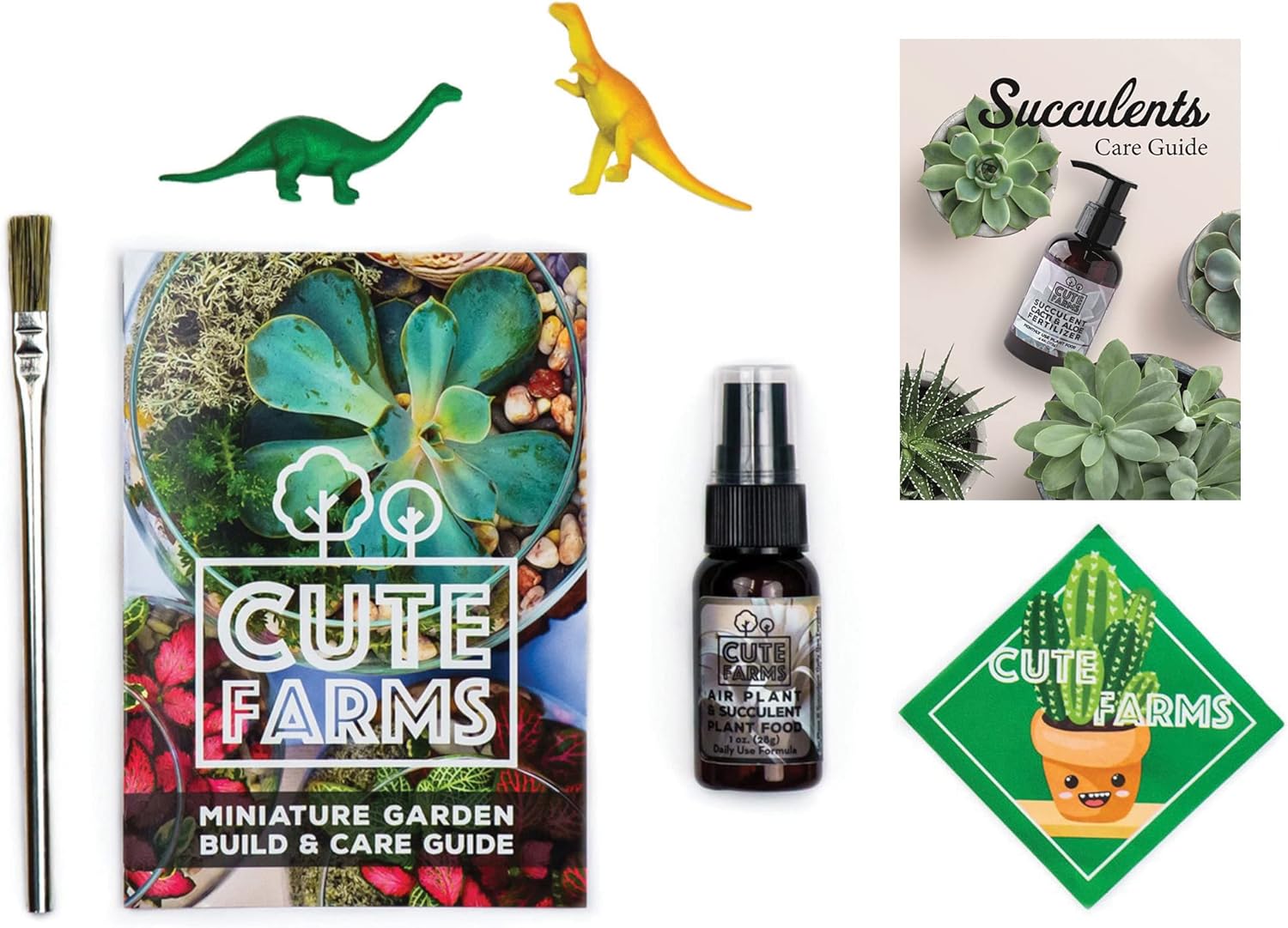Cute Farms Glass Terrarium Kit | Just Add Your Own Plants (Geometric Glass)