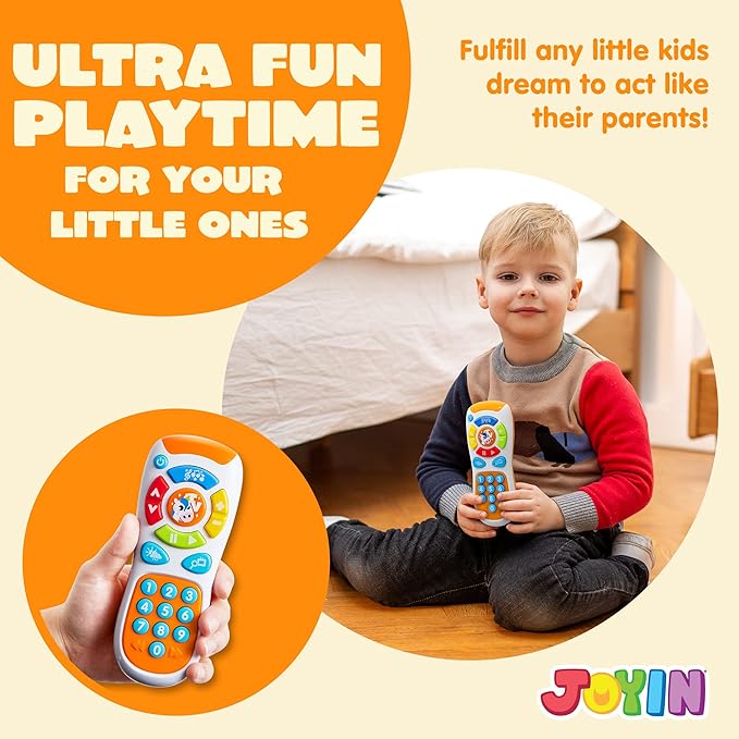 JOYIN Smartphone Toys for Baby, Remote Control Baby Phone with Music, Learning Toy, Birthday Gifts for Infants, Kids, Boys and Girls, Gift for Christmas