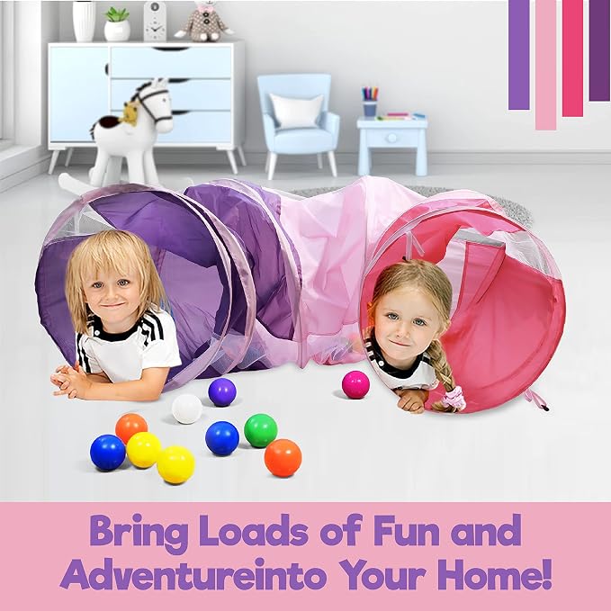 Hide N Side 6ft Crawl Through Play Tunnel Toy, Pop up Tunnel - Image 2