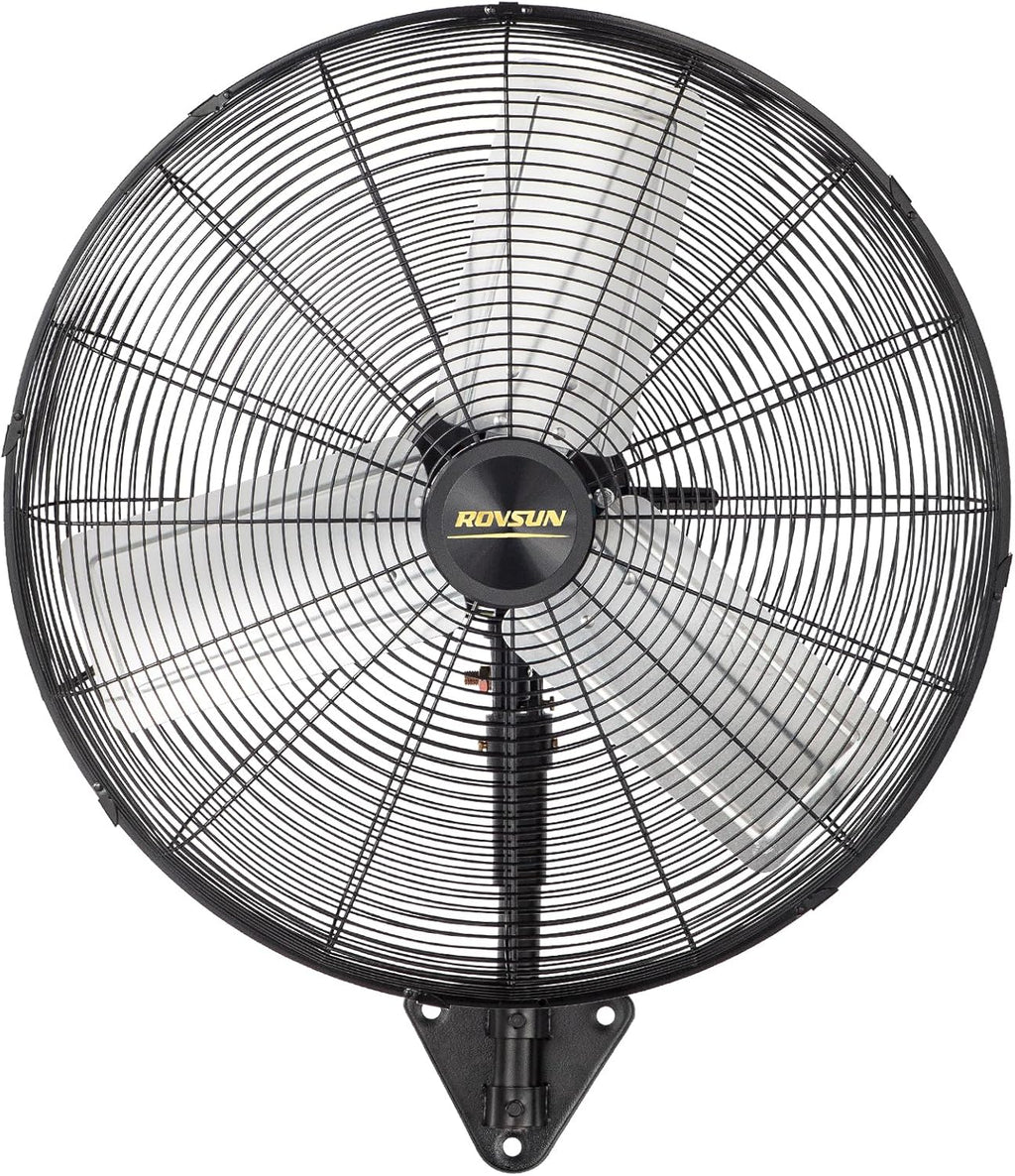 ROVSUN 30" Wall Mounted Fan, Max 10600 CFM High Velocity Industrial Wall Fan with Wide Angle Oscillating, Commercial Ventilation Use, Suit for Garage, Shop, Greenhouse, Gym, UL Listed