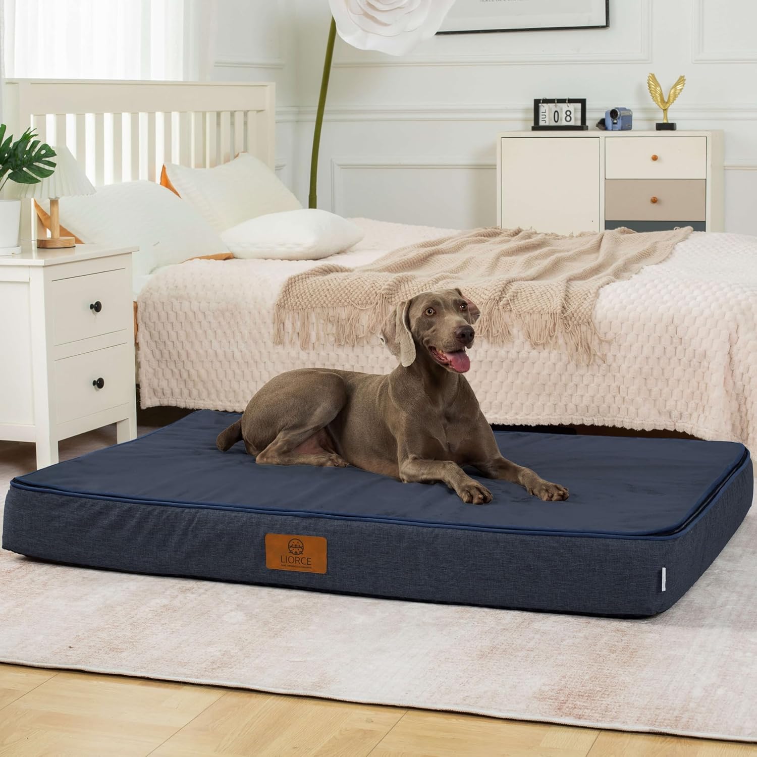 Orthopedic Memory Foam Giant Dog Bed - 6" Thick Beds for Large Sized Dog - Waterproof Removable Washable Cover & Wrap-Around Zipper - Ultimate Comfort & Easy Maintenance
