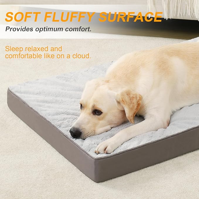 KSIIA Orthopedic Dog Bed Waterproof Dog Crate Bed - Image 3