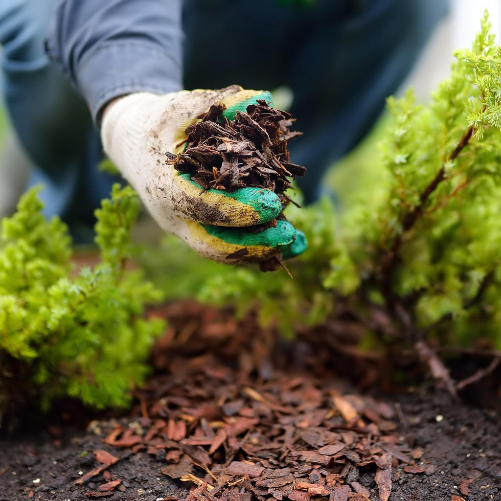Premium Brown Wood Mulch for Landscaping, Gardens, Lawns, Potting Media, and Potted Plants (0.7 CF - 20 L - 21 QTS)