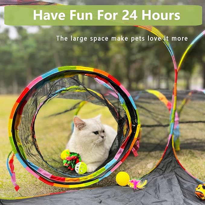 Outdoor Cat Enclosures, Cat Playground Portable Catio Mesh Tent, Outside Circle - Image 2
