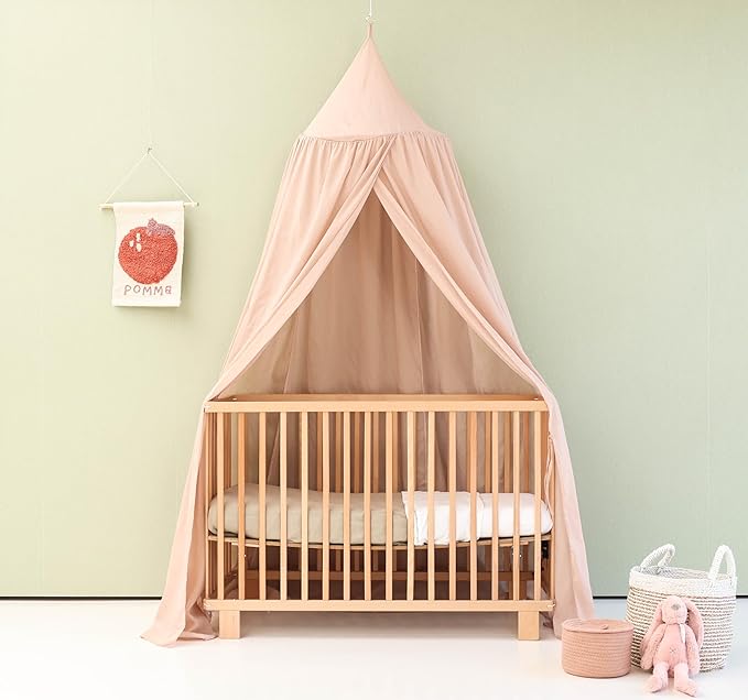 Nougat Kids Bed Canopy for Child Bedroom | Nursery Crib Hanging Curtain | Baby Mosquito Net Bedding for Girls Play Room Decoration | Reading Nook Canopies Toddler Dome Tent