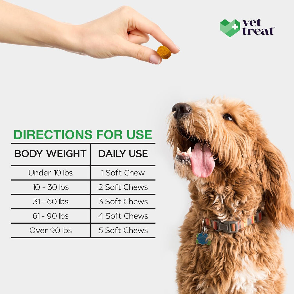 Hemp Calming Chews for Dogs - Dog Calming Chews - Anxiety Relief Treats with Melatonin - Advanced Stress Relief, Separation Aid, Barking, Thunder, Fireworks, Travel - Made in USA - 120 Soft Chews
