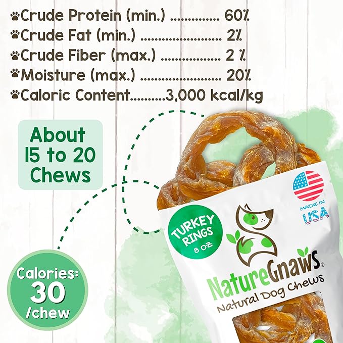 Nature Gnaws USA Turkey Tendon Rings - Image 5