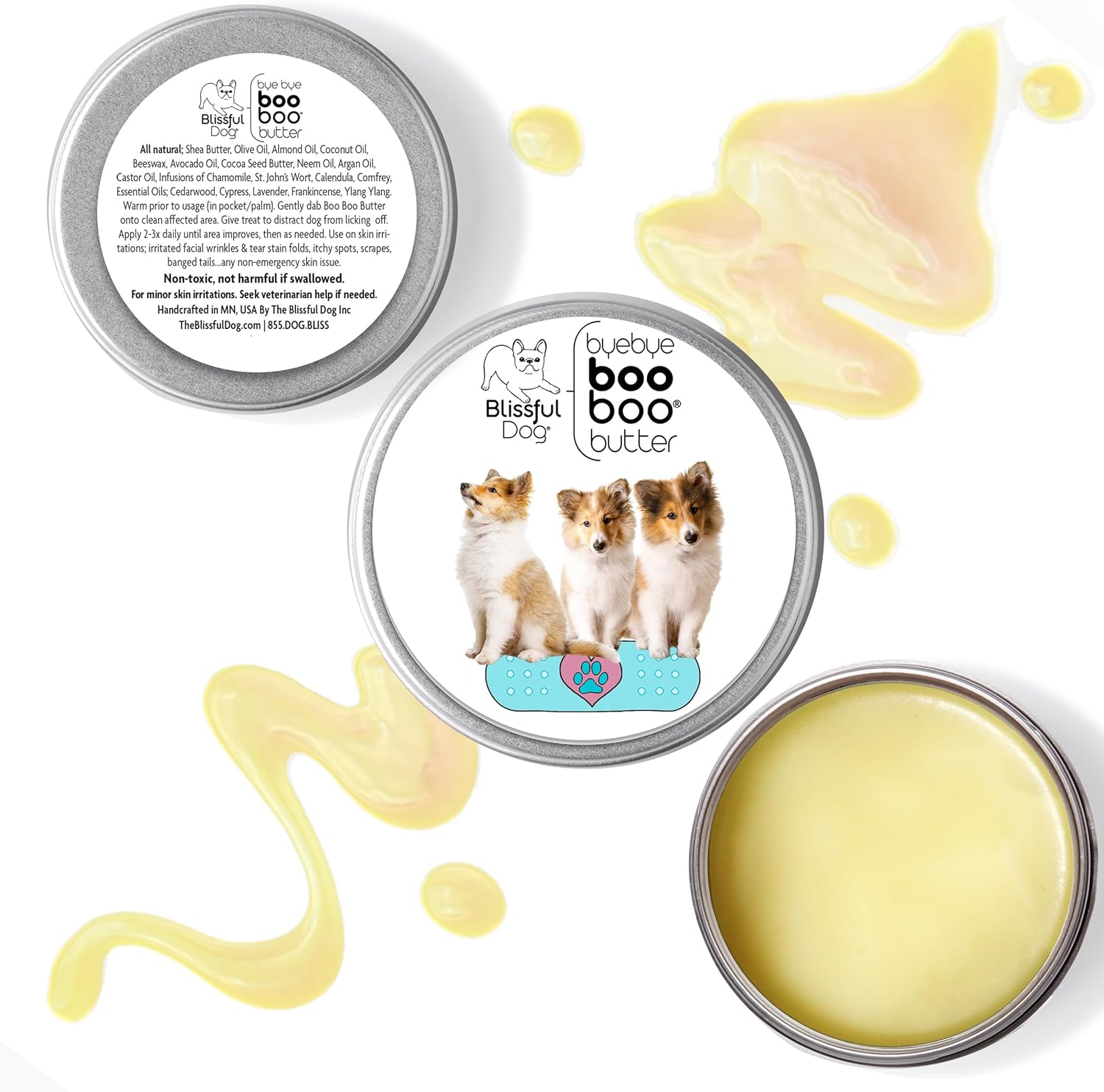 The Blissful Dog 1 oz TIN Shetland Sheepdog Booboo Butter
