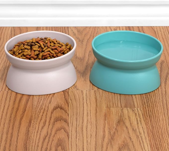 Kitty City Elevated Cat Bowls, Whisker-Friendly Raised Cat Food & Water Dishes - Image 4