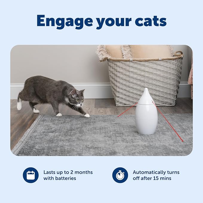 PetSafe Zoom Rotating Laser Cat Toy Includes 2 Interactive Laser Lights - Image 3