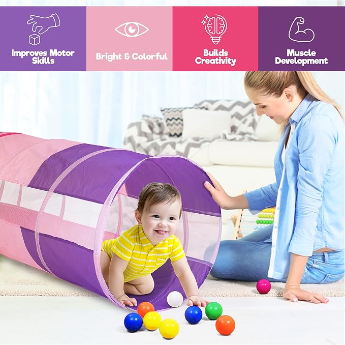 Hide N Side 6ft Crawl Through Play Tunnel Toy, Pop up Tunnel - Image 3
