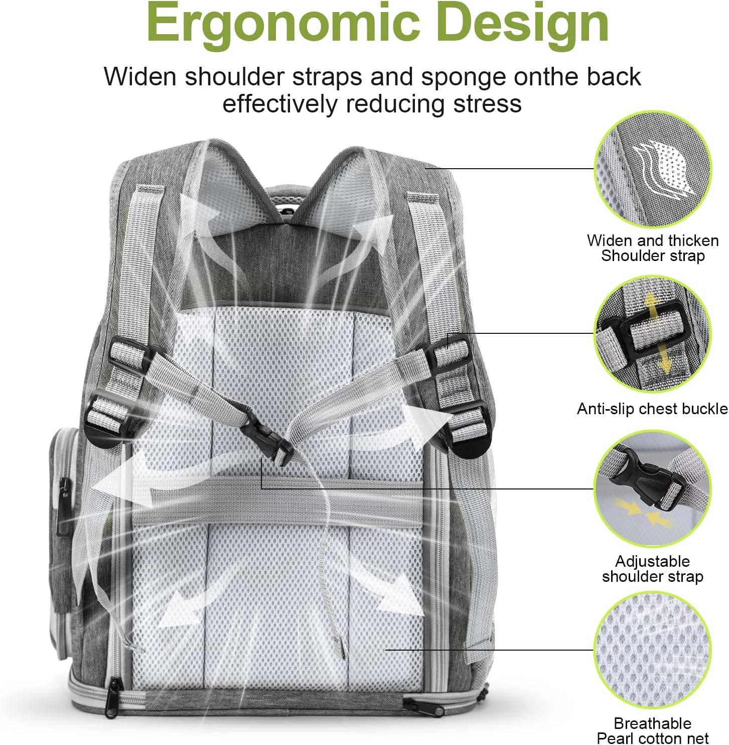 Expandable Cat Backpack,Cat Bubble Backpack Carrier for Carrying Cats, Pets and Small Dogs,Airline-Approved,Designed for Travel, Hiking, Walking,Car （Grey
