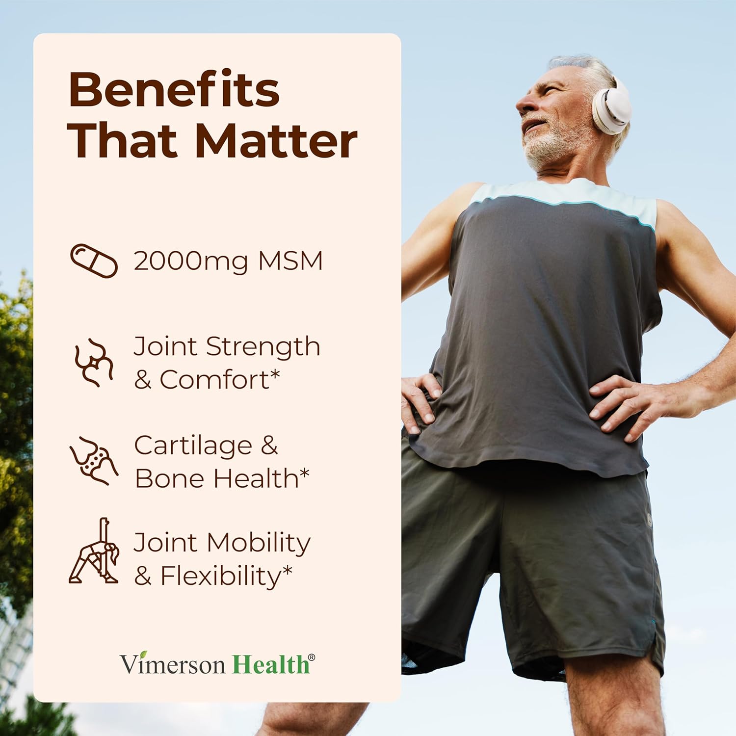 Glucosamine Chondroitin MSM Supplement – 3-in-1 Joint Supplements for Men and Women w/Glucosamine Sulfate 1500mg, Chondroitin Sulfate 1200mg & MSM 2000mg for Joint Health – FSA Eligible 150 Caps