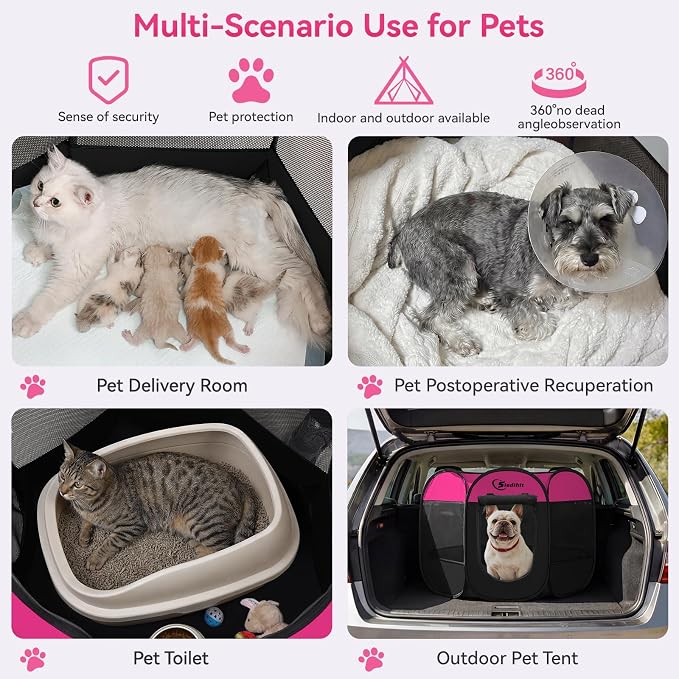 Siedihit Dog Playpen, Medium Puppy Pet Playpen, Dog Crate Tent Cage - Image 4
