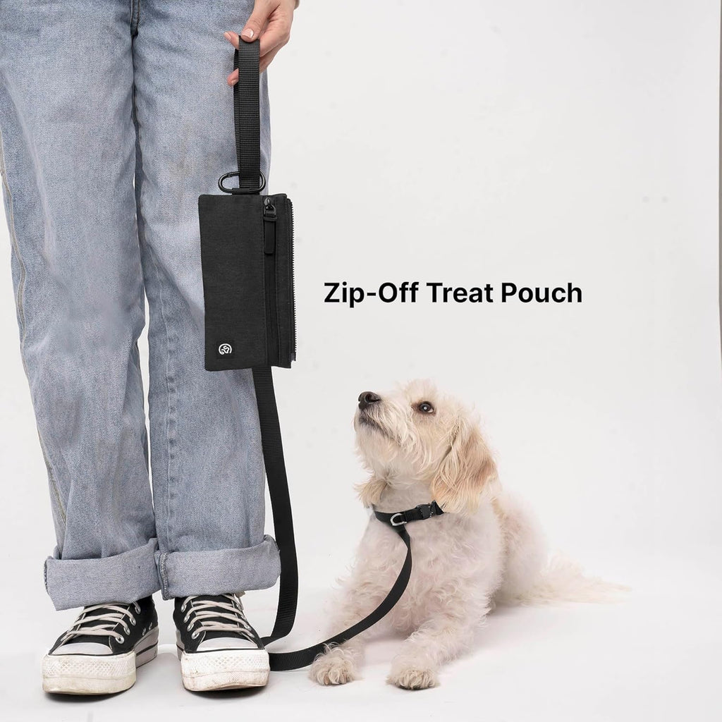 Porter 2-in-1 Dog Gear Backpack – Premium Dog Travel Bag with 10 Pockets, Zip-Off Treat Pouch, Leash Clip, Waterproof Pockets & Water Bottle Holder – Weekend, Hiking, Camping, Graphite