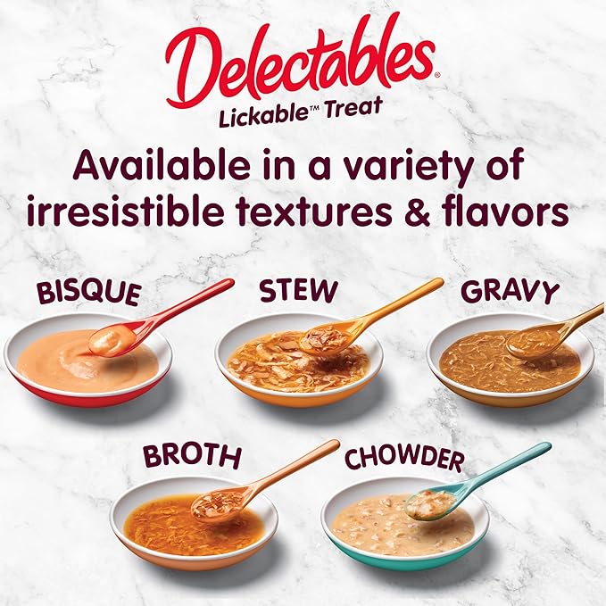 Delectables Lickable Treat Stew Wet Cat Treat Variety Pack, Food Topper - Image 7