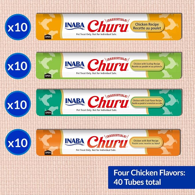 INABA Churu Cat Treats, Squeezable Creamy Purée Cat Treat - Image 6