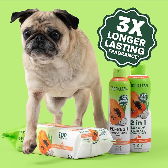 TropiClean Dog Grooming Kit, Papaya Pamper Pack - Image 4