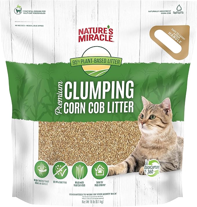 Nature's Miracle Premium Clumping Corn Cob Litter, Tough Odor Bio-Enzymatic - Image 10