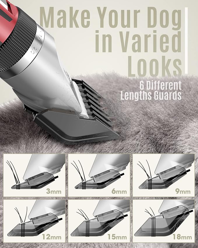 oneisall Dog Shaver Clippers Low Noise Rechargeable Cordless Electric Quiet - Image 5