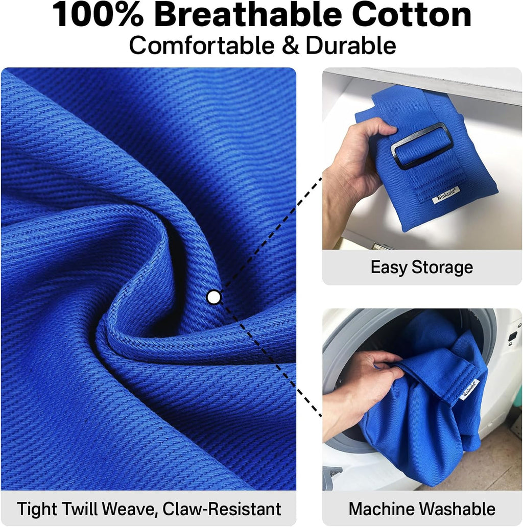 [Cozy Travel] Cat Carrier Pouch, Soft Cat Carrier for Small Cats, Kitten Carrying Bag, Restraint Bag for Nail Trimming, Vet Visits, Giving Meds, Car Travel - Klein Blue Upgrade