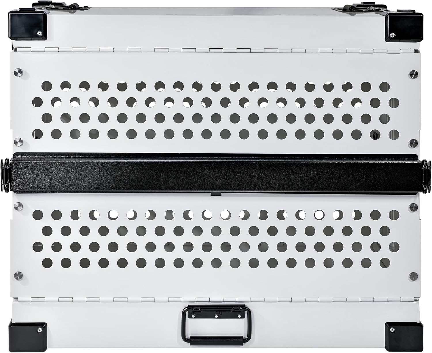 Heavy Duty Fully Collapsible Powder-Coated Aluminum Dog Crate - Small (White)