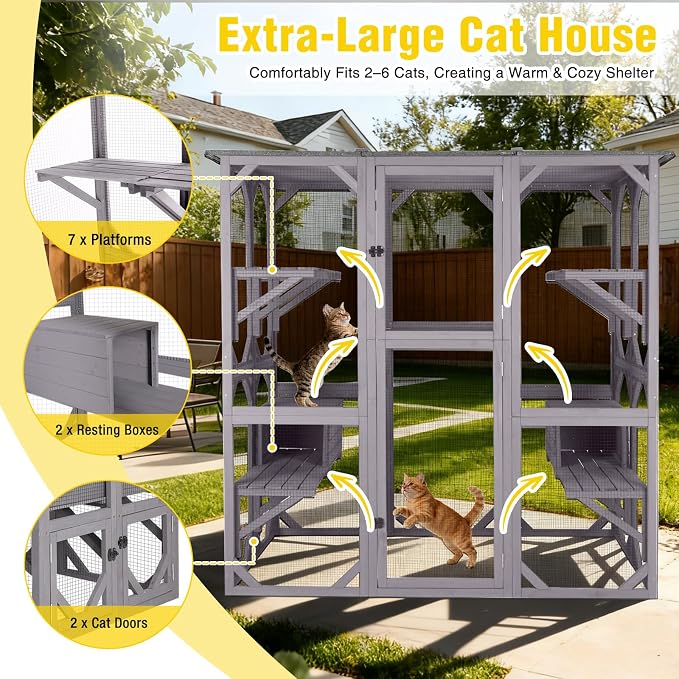 Aivituvin Catio Outdoor Cat Enclosure - Image 2