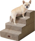 EHEYCIGA Dog Stairs for Bed 20" H, 4-Step Extra Wide Dog Steps for High Bed by EHEYCIGA