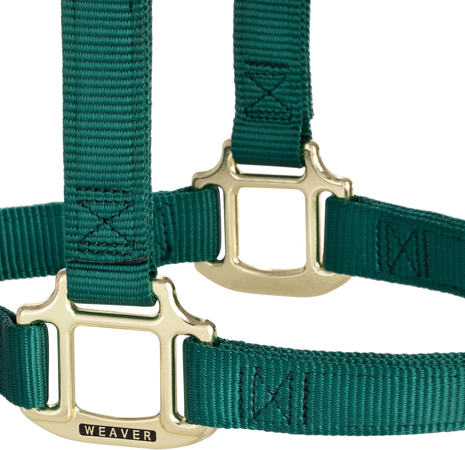 Weaver Equine Nylon Horse Halter, Triple-Ply Cheek Design, Original Non Adjustable Halters for Horses, Equine Tack,Average Size, Black