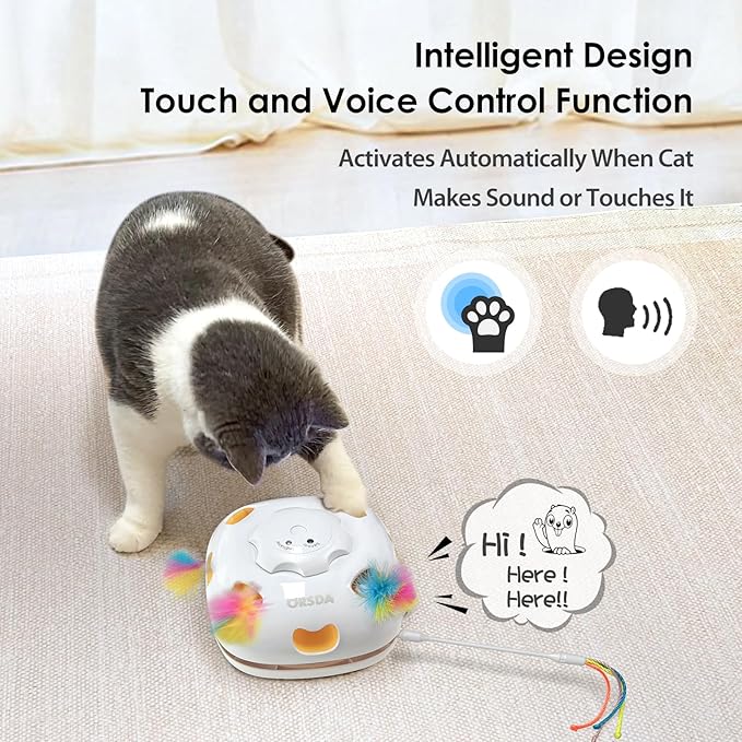 ORSDA Cat Toys for Indoor Cats 4 in 1 Interactive Automatic Cat Toys for Bored - Image 5