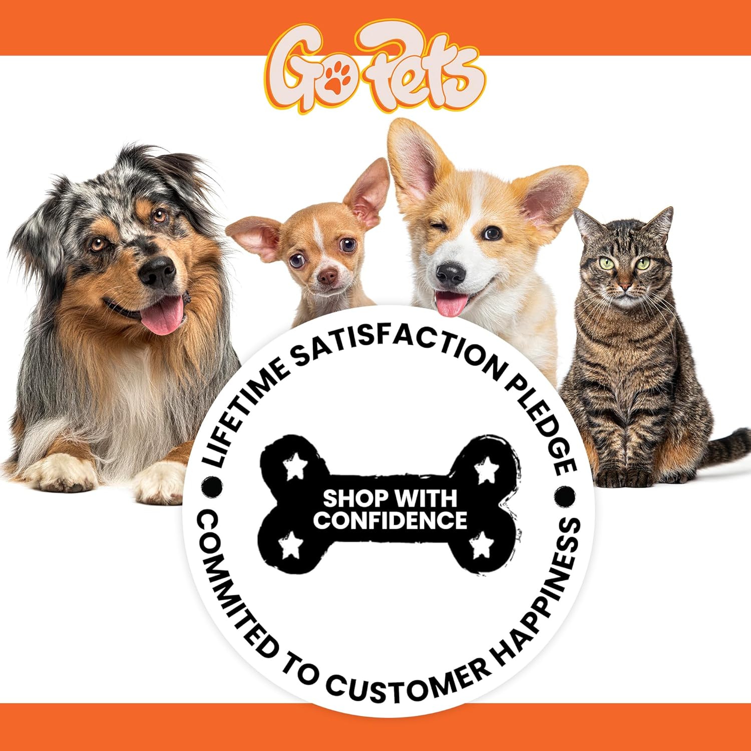GoPets 2-Sided Dematting & Deshedding Comb for Dogs & Cats, Versatile Undercoat Detangler Brush for Shedding, Matted Hair & Fur Remover Tool, Stress-Free Pet Grooming Rake with Ergonomic Handle